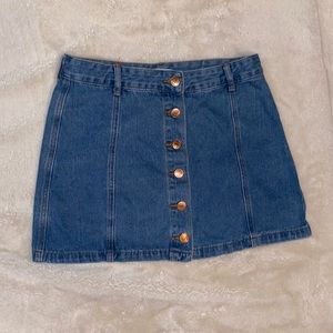 Mini jean skirt